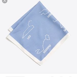 J. Crew silk scarf light blue